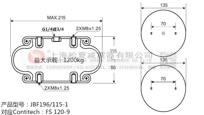 JBF196/115-1橡膠<a href='http://cddo.cn/' target='_blank'><u>空氣彈簧</u></a>