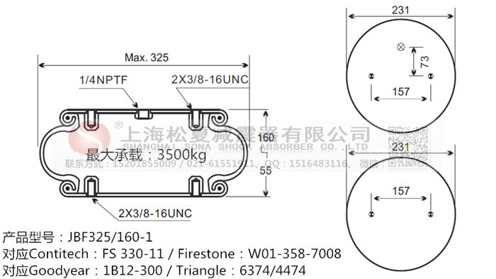 JBF325/160-1橡膠<a href='http://cddo.cn/' target='_blank'><u>空氣彈簧</u></a>
